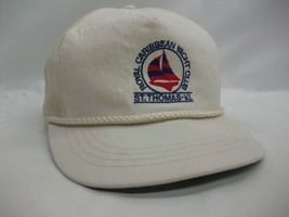 Royal Caribbean Yacht Club St Thomas VI Hat Vintage White Snapback Trucker Cap - £15.70 GBP