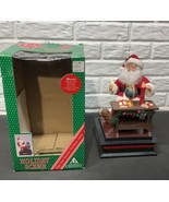 Vintage Holiday Creations Scene Santa Desk Globe Dog Musical Carols Ligh... - £31.02 GBP