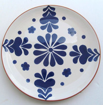 Sodona Handpainted Ceramic &quot;Blue  Floral&quot; Large Dinner Plate By Over And... - £17.98 GBP
