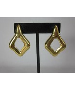 Trifari Gold Tone Door Knocker Clip Earrings Vintage - £15.78 GBP