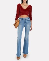 FRAME Le One High-Rise Flare Jeans Caspio Medium Wash Organic Cotton Sz 1/S - £45.26 GBP