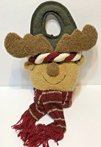 Plush Moose with Scarf Door Knob Hanger Christmas Holiday Decoration - £8.34 GBP