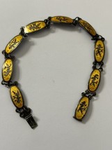 Vintage Siam Sterling Bracelet Yellow RARE FIND Thailand - £21.10 GBP