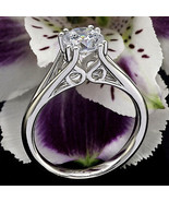 1.45Ct Round Cut White Diamond 925 Sterling Silver Split Shank Engagemen... - $99.00