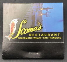 Scoma&#39;s Restaurant Fisherman&#39;s Wharf San Francisco CA Matchbook Full 30 ... - £5.30 GBP