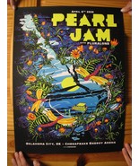 Pearl Jam Affiche Sérigraphie Avril 6, 2020 Oklahoma Ville Ok Pluralone - €232,75 EUR