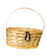 Dollhouse Miniature - Oval Wicker Picnic Basket - 1:12 Scale  - $8.99