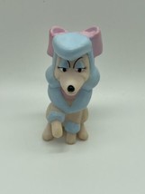 Vintage 1988 Disney Oliver &amp; Company Georgette Poodle Dog 3&quot; Soft Vinyl Figure - £4.70 GBP