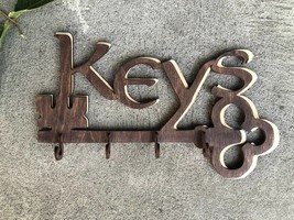 Wall key ring holder. key holder for wall. rustic key holder.  Wall key ... - $41.00
