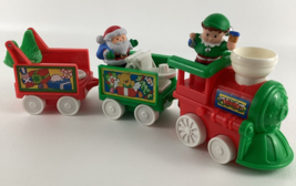 Fisher Price Little People Musical Christmas Train Holiday Santa Elf Lot Vintage - £53.43 GBP