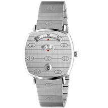 Gucci Men&#39;s Grip Silver Dial Watch - YA157401 - £831.20 GBP