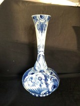 Antiguo Delft Vase. Flores Varios Marcas Parte Inferior - £124.60 GBP