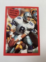 Troy Aikman 1993 NFL QB Club Valentine Card - Cleo Inc.  Dallas Cowboys. HOF - £3.17 GBP