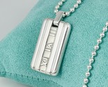 18&quot; Tiffany &amp; Co Atlas Dog Tag Pendant Bead Chain Necklace - $289.00