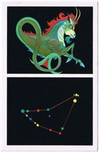 Postcard Star Zodiac Constellations Capricorn The Sea Goat - $3.42