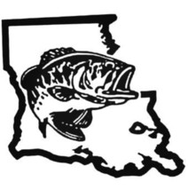 6&quot; Louisiana Bass Fish Vinyl Sticker White - £6.42 GBP