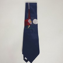 Vicky Davis Tie New York The Drive Golf Club Tee Ball Vintage Novelty Silk - £7.37 GBP