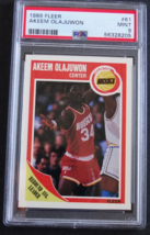 1989 Fleer #61 Akeem Olajuwon Houston Rockets Basketball Card PSA 9 Mint - £14.94 GBP