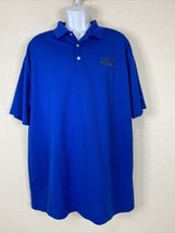 Nike Golf Dri-Fit Men Size XXL Blue Promise Pizza Polo Shirt Short Sleev... - $7.39