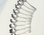 Oneida Plymouth Rock Oval Soup Spoons 6 3/4" Profile Stainless Lot of 9 - $35.27