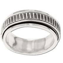 Sterling Silver Watchband Spinner Band Ring - £32.05 GBP