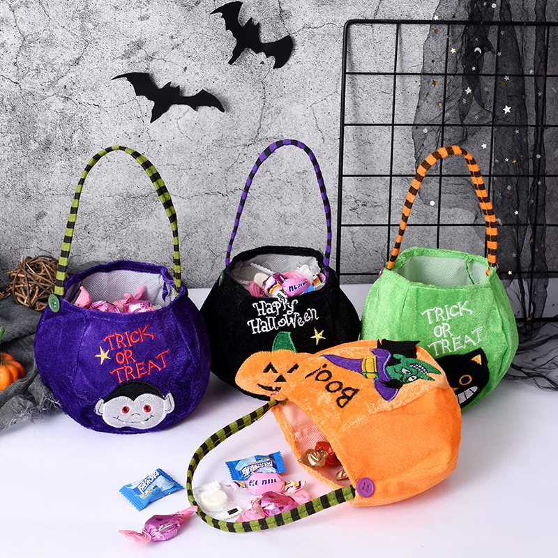 House Home Cute Halloween Portable Pumpkin Bag Trick Or Treat Kids Candy Bag Hap - £19.61 GBP