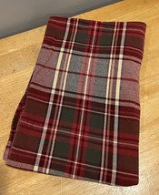 CHAPS Home Red Plaid Tablecloth 60x80” Oblong Oval 100% Cotton Country C... - $40.72 CAD