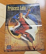 PRINCESS LEIA Star Wars Galaxy Magazine 1997 Carrie Fisher Art Poster 14... - $11.88