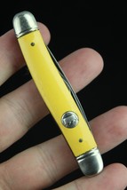 Vintage Imperial 2 Blade Folding Pocket Knife Prov. Usa Estate Sale Yellow - £15.73 GBP