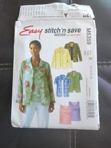 Stitch n Save McCalls M5359 Pattern Shirt Top 16 18 20 22 Miss Precut 2007 - £6.82 GBP