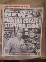 Weekly World News 2004 August 23 Martha Stewart Clone Cover Bush Trump W... - $18.69