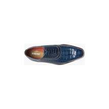 Stacy Adams Riccardi Plain Toe Oxford Shoes Animal Print Blue 25575-400 image 5