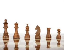Staunton CLASSIC wooden chess pieces-Chessmen Weighted,Felted KING 83mm / 3,25&quot; - £39.97 GBP