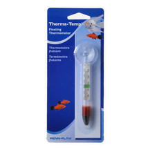 Penn Plax Therma-Temp Floating Glass Thermometer with Suction Cup - Dual... - £3.87 GBP