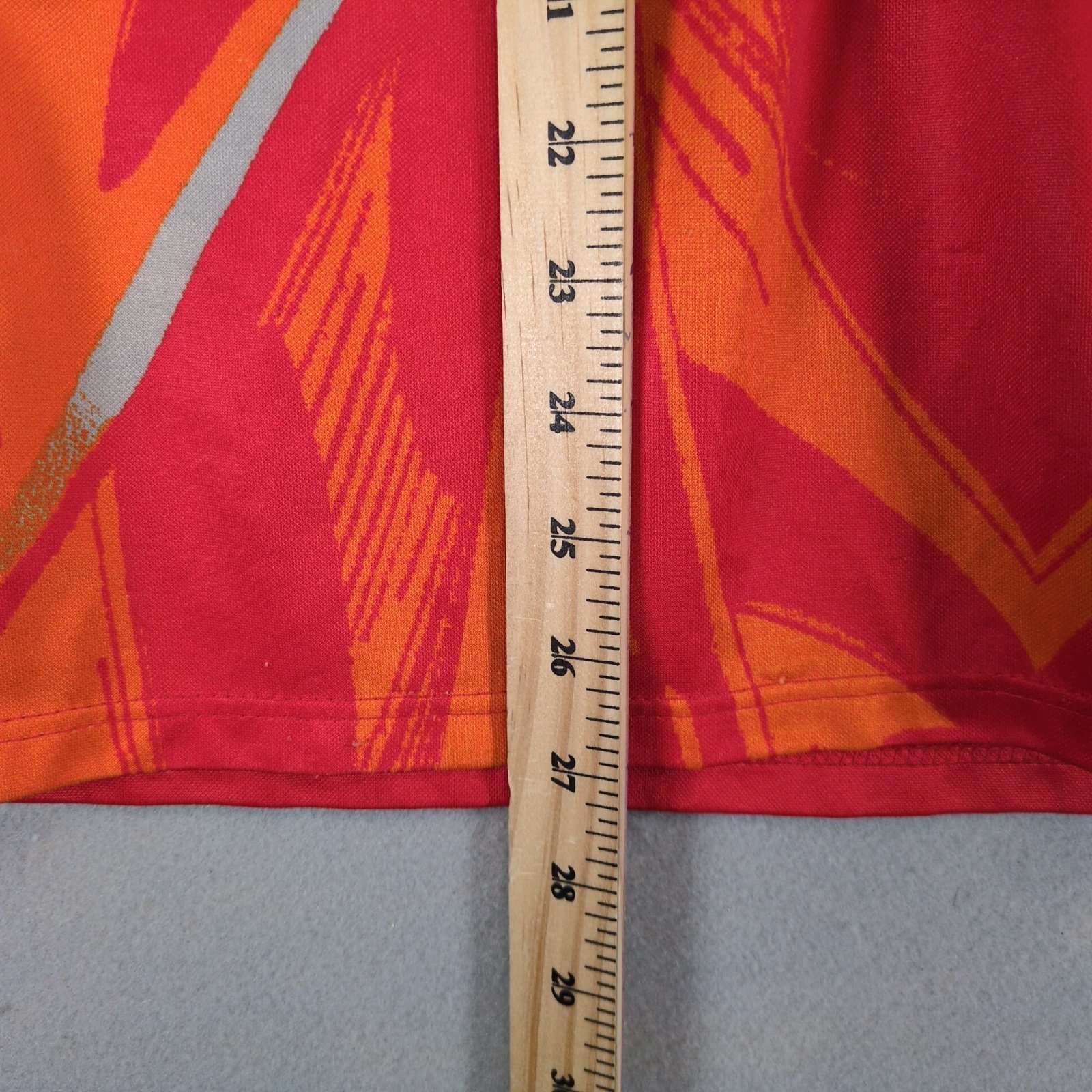 Vtg 90s Uhlsport Soccer Goalkeeper Jersey Men's M Orange Red Elbow Pads Collar Item image 6