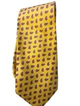 Brooks Brothers 100% Silk Necktie Yellow, Gray, Red - $4.24
