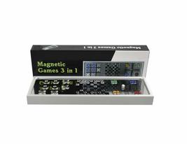 Travel Magnetic Games 3 in 1, Chess, Ludo &amp;TIC-TAC-Toe Combo Set ,by C&amp;H... - $12.73