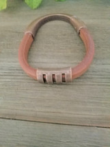 Brown or Green Licorice Leather and Copper Magnetic clasp bracelet - £15.98 GBP