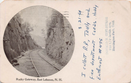East Lebanon New Hampshire~Rocky GATEWAY~1900s Postcard With 1954 Postmark - £6.31 GBP