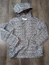 Gap Kids NWT Girls XL Gray Cheetah Cold Control Puffer Winter Coat BT - $46.53