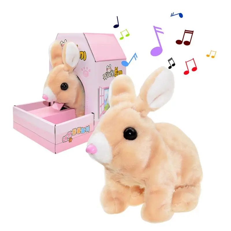 Toys Rabbit Can Walk And Talk Electronic Plush Bunnies Interactive Plush Bunny - £15.28 GBP