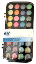 American Crafts Pearlescent Watercolor Set Paints 36 Colors and Brush Art Supply - $19.99