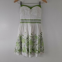 Sequin Heart Embroidered Party Dress Sleeveless White Green Floral Junio... - £14.24 GBP