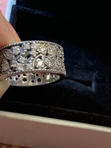 Pandora 925 Sterling Silver Shimmering LeavesCZ Ring Size 54|(US7) 190965CZ - $49.06