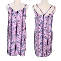 Pink Rose Dress Large Dusty Pink Floral Spaghetti Strap Lined New - £19.61 GBP
