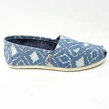 Toms Classics Blue Geometric Ikat Womens Slip On Casual Canvas Flat Shoes - £31.93 GBP