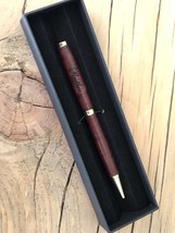 Handcrafted Pen Native Australia RedGum Personalised  &amp; Gift Box - £36.53 GBP