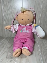 Pottery Barn Kids North American Bear #160 Abby plush baby doll pink hat blonde - £10.27 GBP