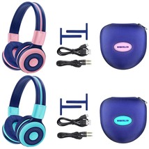 2 Pack Of Wireless Bluetooth Headphones For Kids With 75Db,85Db,94Db Volume Limi - £72.70 GBP
