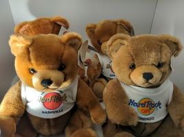 Hard Rock Cafe Orlando Peace Sign Teddy Bear Plush Stuffed Animal 2004 9" - $13.86